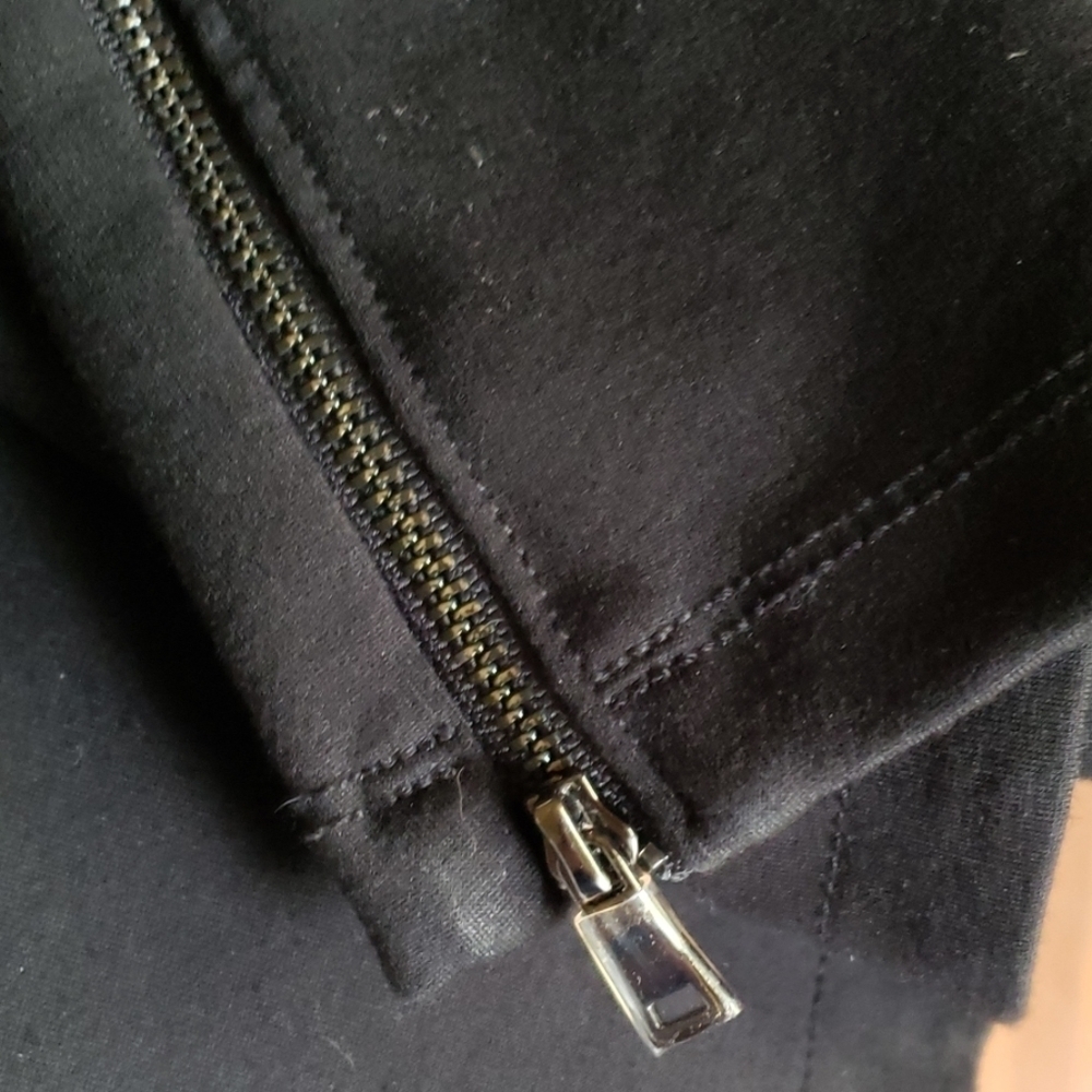 The Base Black Off Center Zip Jacket Sz M - Picture 8 of 8